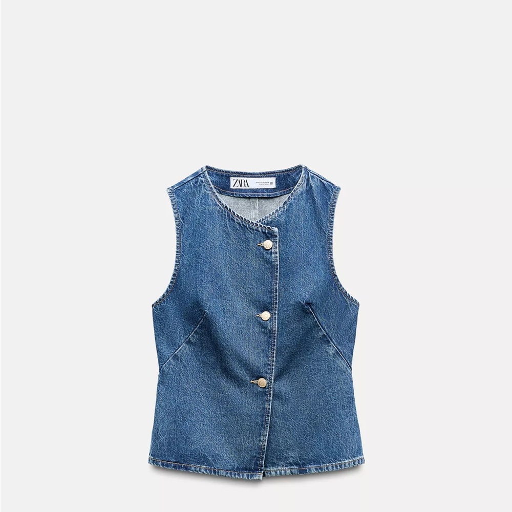 Zara Z1975 denim vest top